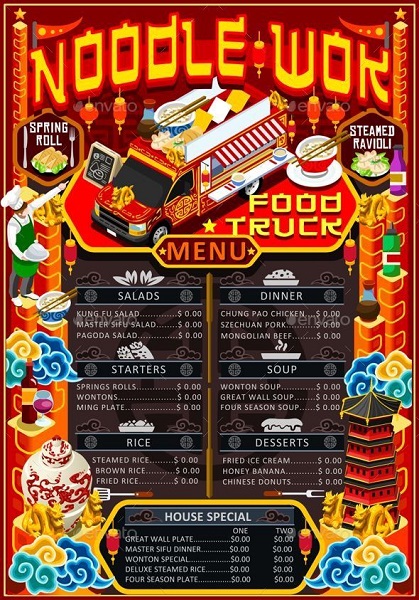 Hawkers asian street food menu​
